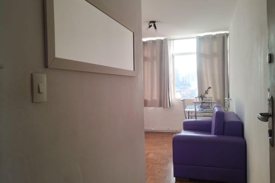 Corredor de apartamento à venda com 1 quarto, 54m² em Bela Vista, São Paulo