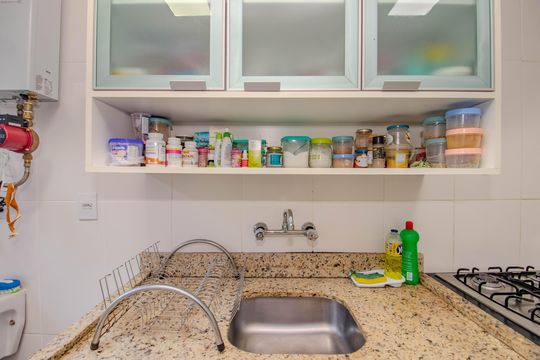 Cozinha e Área de Serviço de apartamento à venda com 2 quartos, 66m² em Cristo Redentor, Porto Alegre