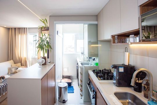 Cozinha de apartamento à venda com 2 quartos, 44m² em Americanópolis, São Paulo