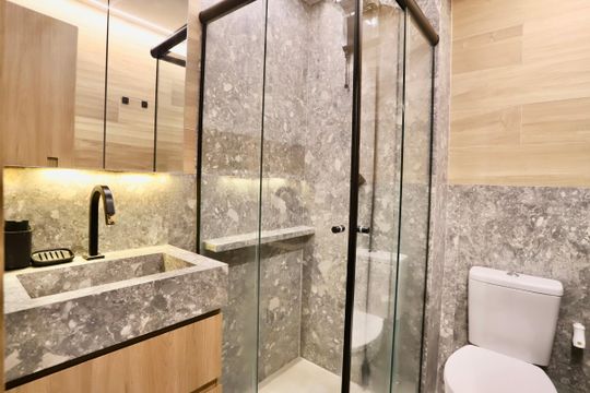 Banheiro de apartamento para alugar com 2 quartos, 38m² em Quarta Parada, São Paulo