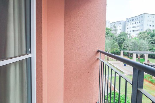 Varanda da Sala de apartamento para alugar com 2 quartos, 59m² em Vila Andrade, São Paulo