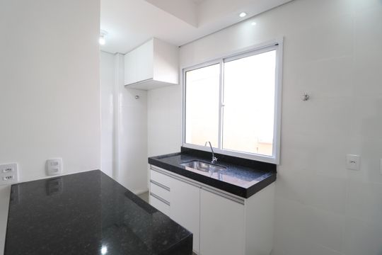 Cozinha de apartamento para alugar com 2 quartos, 55m² em Santa Mônica, Uberlândia