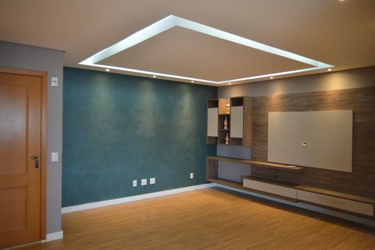 Sala de apartamento à venda com 3 quartos, 126m² em Vila Scarpelli, Santo André