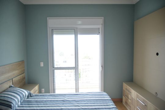 Quarto Suíte de apartamento à venda com 3 quartos, 126m² em Vila Scarpelli, Santo André