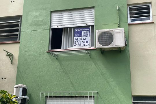 Placa Cod.LFWN-405 de apartamento à venda com 1 quarto, 33m² em Canudos, Novo Hamburgo