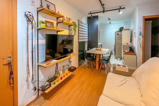 Sala / Cozinha  de apartamento para alugar com 2 quartos, 47m² em Estância Velha, Canoas