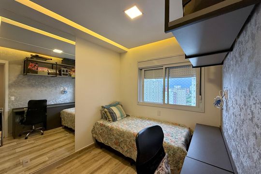 Suíte 2 de apartamento à venda com 3 quartos, 106m² em Santo Amaro, São Paulo