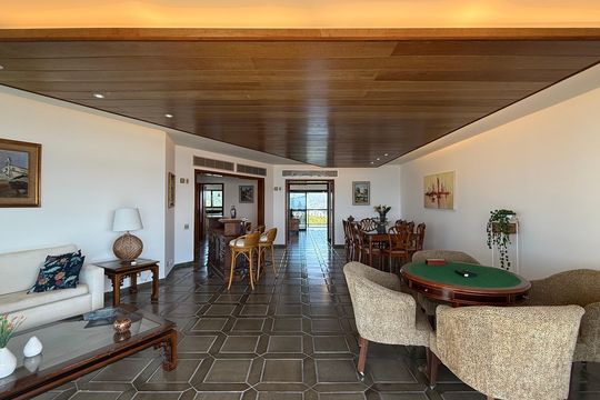 Sala de apartamento para alugar com 4 quartos, 355m² em Jardim Asturias, Guarujá