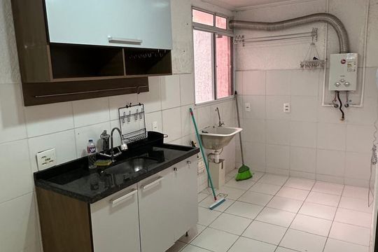 Cozinha de apartamento à venda com 2 quartos, 43m² em Recreio dos Bandeirantes, Rio de Janeiro