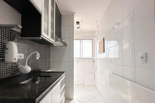 Cozinha de apartamento à venda com 1 quarto, 39m² em Baeta Neves, São Bernardo do Campo