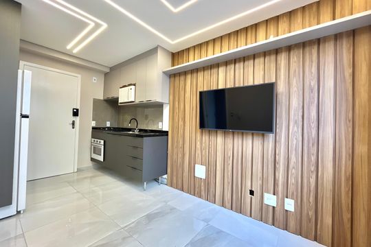 Sala de apartamento à venda com 1 quarto, 27m² em Jardim Oriental, São Paulo
