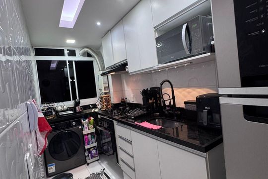 Cozinha de apartamento à venda com 2 quartos, 45m² em Pechincha, Rio de Janeiro