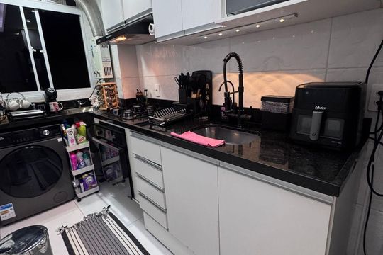 Cozinha de apartamento à venda com 2 quartos, 45m² em Pechincha, Rio de Janeiro