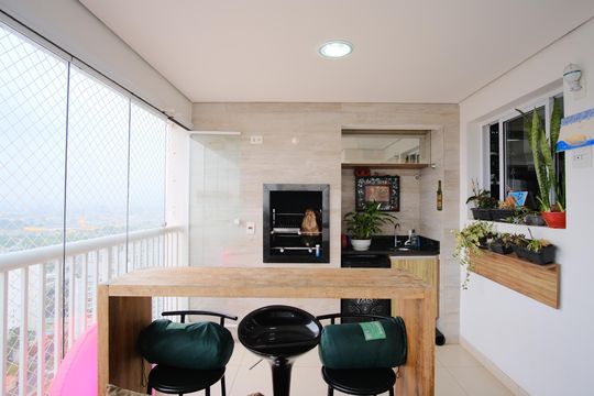 Varanda de apartamento à venda com 3 quartos, 107m² em Tatuapé, São Paulo