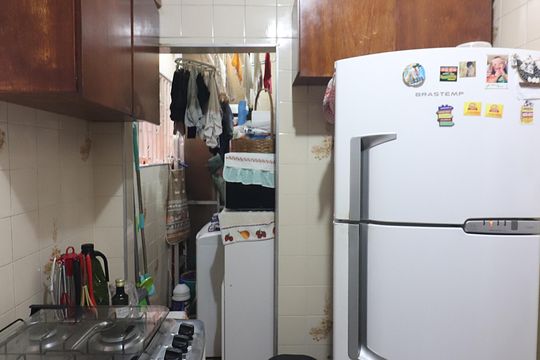 Cozinha e Área de Serviço de apartamento à venda com 2 quartos, 60m² em Jd Iraja, São Bernardo do Campo
