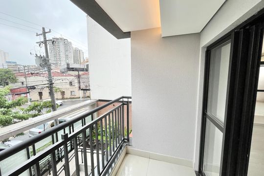 Varanda da Sala de apartamento para alugar com 1 quarto, 63m² em Jardim São Paulo, São Paulo