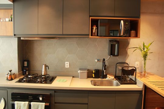 Cozinha de apartamento à venda com 2 quartos, 50m² em Jardim da Gloria, São Paulo