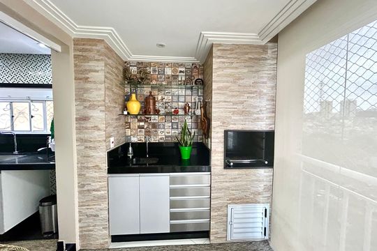 Varanda da Sala de apartamento à venda com 3 quartos, 114m² em Vila Santo Antonio, Guarulhos
