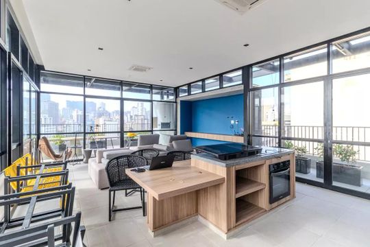 Salão de Festas de kitnet/studio à venda com 1 quarto, 24m² em Campos Elíseos, São Paulo