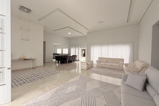 Sala de casa de condomínio à venda com 4 quartos, 450m² em Jardim Tarumã, Jundiaí