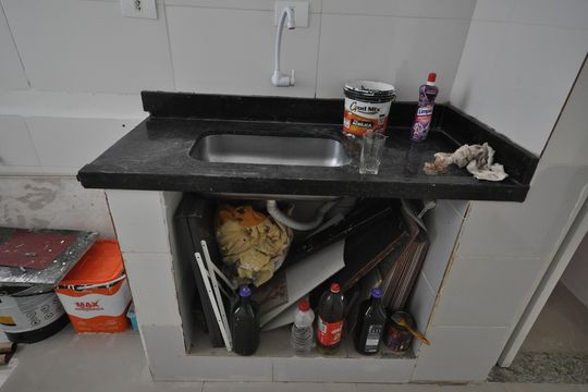Cozinha de apartamento para alugar com 2 quartos, 35m² em Jardim Filhos da Terra, São Paulo
