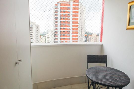 Varanda da Sala de apartamento para alugar com 2 quartos, 67m² em Vila Andrade, São Paulo