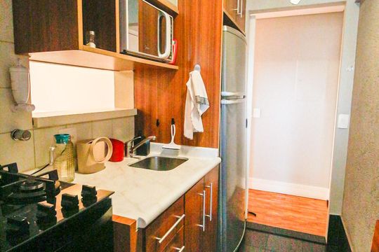 Cozinha de apartamento para alugar com 2 quartos, 67m² em Vila Andrade, São Paulo