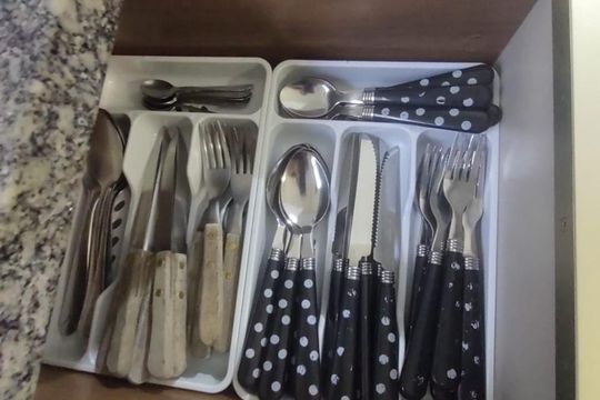 Cozinha de apartamento para alugar com 2 quartos, 89m² em Vila Caiçara, Praia Grande