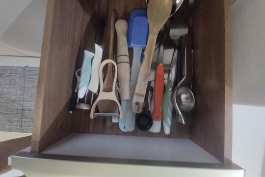 Cozinha de apartamento para alugar com 2 quartos, 89m² em Vila Caiçara, Praia Grande