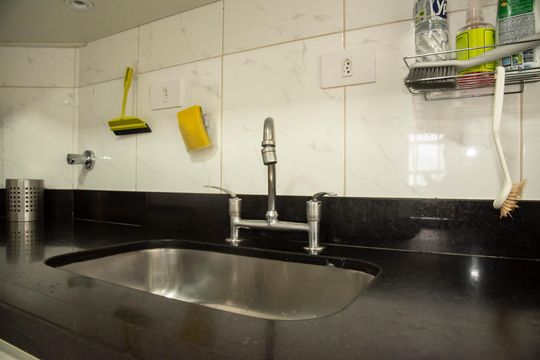 Cozinha de apartamento à venda com 3 quartos, 94m² em Mirandópolis, São Paulo