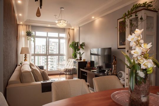 Sala de apartamento à venda com 3 quartos, 94m² em Mirandópolis, São Paulo