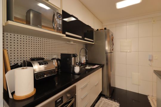 Cozinha de apartamento à venda com 2 quartos, 80m² em Campestre, Santo André