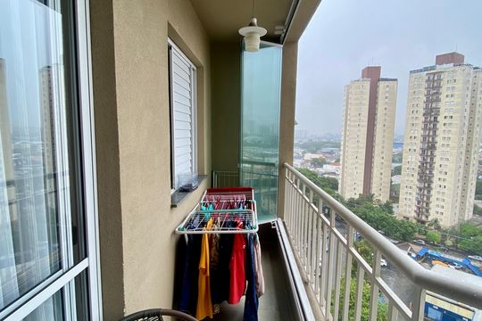 Varanda da Sala de apartamento para alugar com 2 quartos, 65m² em Parque Novo Mundo, São Paulo