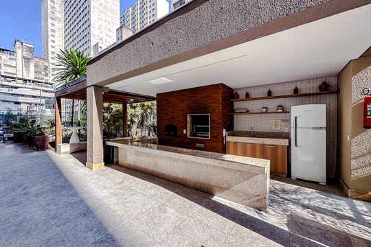 Área comum - Churrasqueira de apartamento à venda com 2 quartos, 42m² em Liberdade, São Paulo