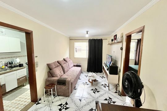 Sala de apartamento à venda com 1 quarto, 45m² em Lauzane Paulista, São Paulo