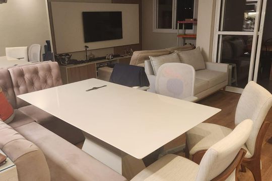 Sala de jantar de apartamento à venda com 2 quartos, 75m² em Vila Andrade, São Paulo