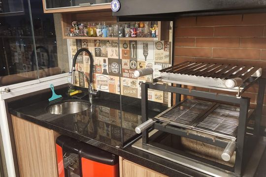 Varanda gourmet de apartamento à venda com 2 quartos, 75m² em Vila Andrade, São Paulo