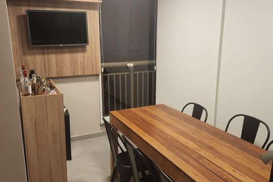 Varanda gourmet de apartamento à venda com 2 quartos, 75m² em Vila Andrade, São Paulo