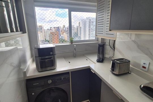 Área de serviço de apartamento à venda com 3 quartos, 91m² em Jardim Caboré, São Paulo