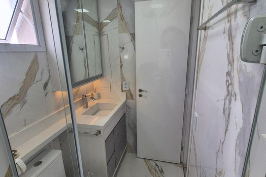 Banheiro de apartamento à venda com 3 quartos, 91m² em Jardim Caboré, São Paulo