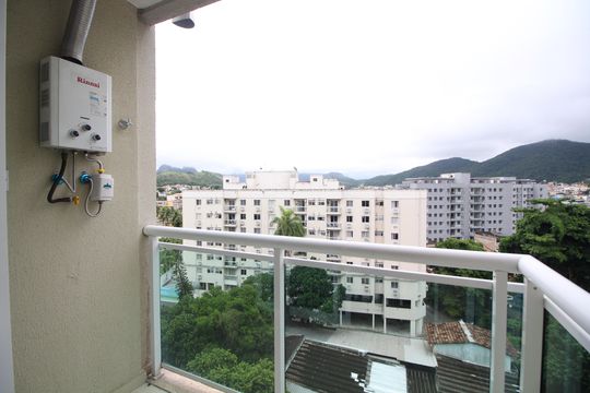 Varanda de apartamento à venda com 1 quarto, 35m² em Taquara, Rio de Janeiro