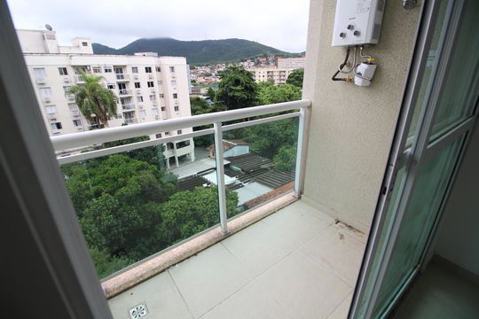 Varanda de apartamento à venda com 1 quarto, 35m² em Taquara, Rio de Janeiro