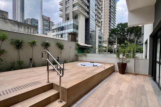 Área comum de kitnet/studio para alugar com 1 quarto, 25m² em Pinheiros, São Paulo