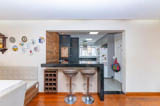 Cozinha de apartamento à venda com 3 quartos, 105m² em Barroca, Belo Horizonte