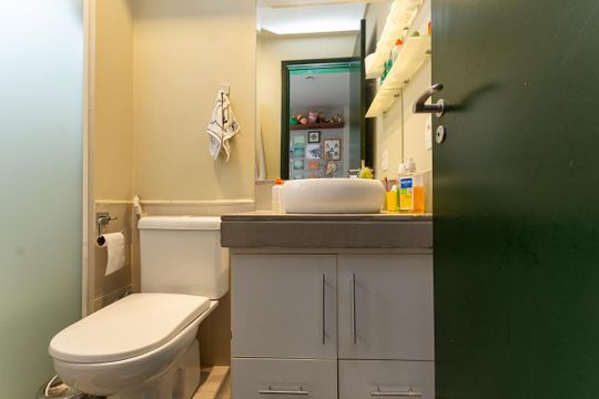 Banheiro do quarto 2 Suíte de apartamento à venda com 3 quartos, 158m² em Perdizes, São Paulo