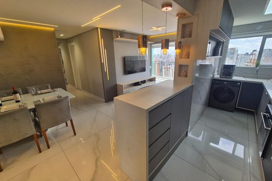 Cozinha de apartamento à venda com 3 quartos, 91m² em Jardim Caboré, São Paulo