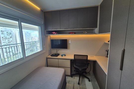 Quarto de apartamento à venda com 3 quartos, 91m² em Jardim Caboré, São Paulo