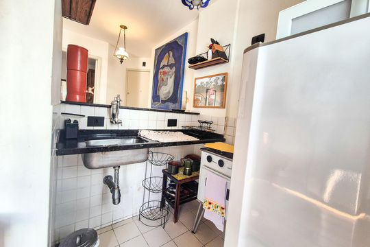 Cozinha de apartamento à venda com 1 quarto, 40m² em Santa Cecilia, São Paulo