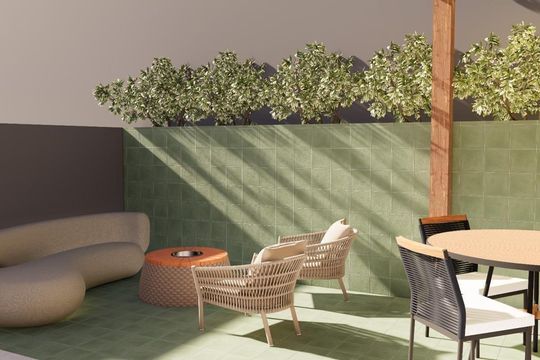 Área comum - Projeto de apartamento à venda com 2 quartos, 69m² em Funcionários, Belo Horizonte