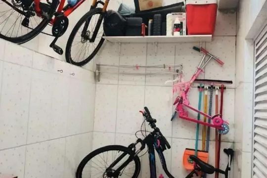 Área de serviço de apartamento à venda com 2 quartos, 60m² em Vila Guiomar, Santo André